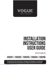 Vogue 330294 Installation Instructions & User Manual
