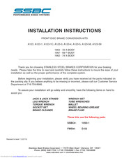 SSBC A123-1C Installation Instructions Manual