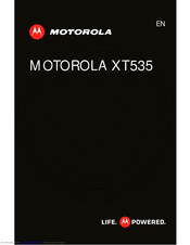 Motorola XT535 Instructions Manual