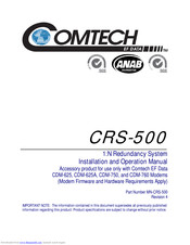 Comtech EF Data CRS-500 Installation And Operational Manual
