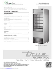 True TAC-27K-HC-LD Installation Manual