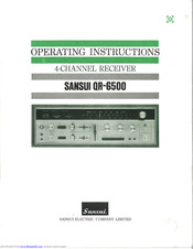 Sansui QR-8500 Operating Instructions Manual