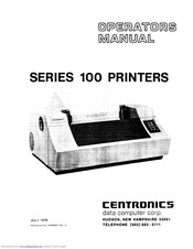 Centronics 102AL Operator's Manual