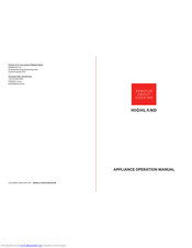 Highland HIG906S1 N Appliance Operation Manual