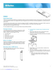 Raritan EMX series Quick Setup Manual