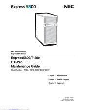 NEC Express5800/T120e Maintenance Guidance