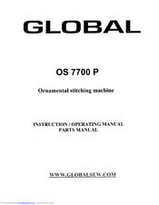 Global OS 7700 P Instructions And Operating Manual