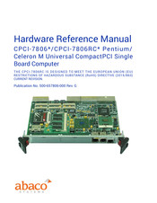 abaco systems CPCI-7806 Hardware Reference Manual