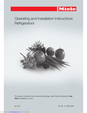 Miele KS 37472 iD Operating And Installation Instructions