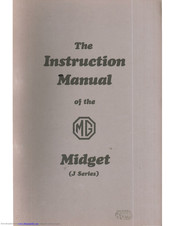 MG Midget J2 1933 Instruction Manual