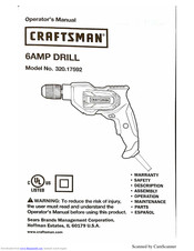 Craftsman 320.17592 Operator's Manual