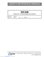 SCIDYNE XIO-DI8 User's Reference Manual
