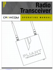 Pliant CRT-900 Operating Manual