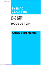 Omron CS CS1W-ETN21 Quick Start Manual