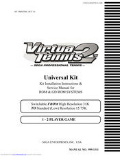 Sega Virtua Tennis 2 Installation, Instruction And  Service Manual