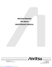 Anritsu MS2026A Maintenance Manual
