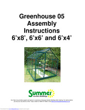 Summer Greenhouse 05 Assembly Instructions Manual