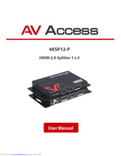 AV Access 4KSP12-P User Manual