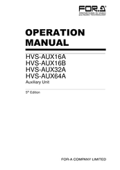 FOR.A HVS-AUX64A Operation Manual