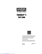 MSA FlameGard 5 Test Lamp Instruction Manual