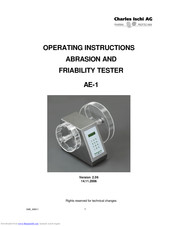 Charles Ischi AG AE-1 Operating Instructions Manual