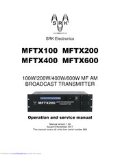 SRK Electronics MFTX200 Operation And Service Manual