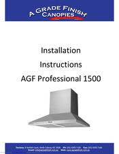 AGF Professional 1500 Installation Instructions Manual