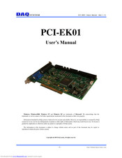 DAQ PCI-EK01 User Manual