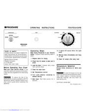 Frigidaire FDG436RE Operating Instructions