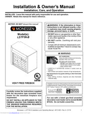 Monessen Hearth LSTF36-B Installation & Owner's Manual