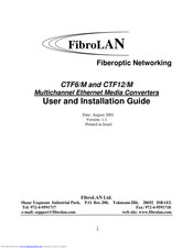 FibroLAN CTF12/M User And Installation Manual