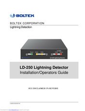Boltek LD-250 Installation And Operator's Manual