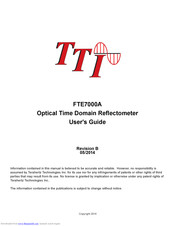 TTI FTE-7000A User Manual