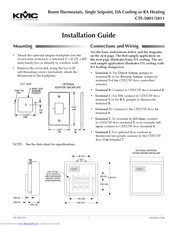 Kmc Controls CTE-5001 Installation Manual / Instruction Manual