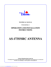 Valcom AS-1735/SRC Operation And Installation Instructions Manual