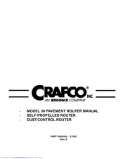 Crafco MODEL 30 PAVEMENT ROUTER Parts Manual
