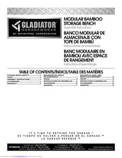 Gladiator MODULAR BAMBOO STORAGE BENCH Assembly Instructions Manual
