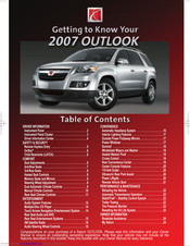 Saturn 2007 Outlook Getting To Know Manual