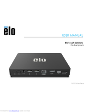 Elo TouchSystems Backpack User Manual