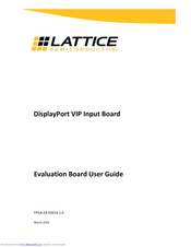 Lattice DisplayPort VIP Input Board User Manual