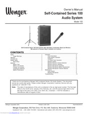 Wenger 100 Owner's Manual