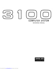 Control Data 3100 Reference Manual