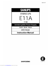 Sanyo Denki SANUPS E11A202U Instruction Manual