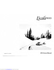 Airstream Excella 500 1973 Owner's Manual