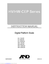 A&D HW-100KCEP Instruction Manual