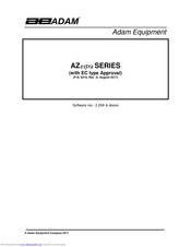 Adam Equipment AZextra 6P Manual