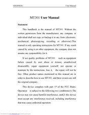 Obdprog MT301 User Manual