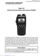 Standard Horizon SSM-71H Manual