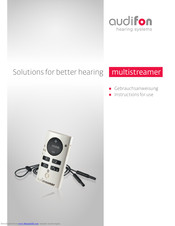 audifon multistreamer Instructions For Use Manual