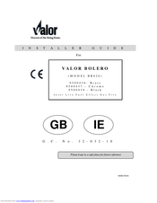 Valor BOLERO BR626 Installer's Manual